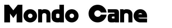 Mondo Cane font preview